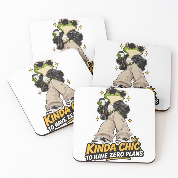 Item preview, Kinda Chic To Have Zero Plans – Funny Frog Streetwear Sticker designed and sold by Red1-Emporium.