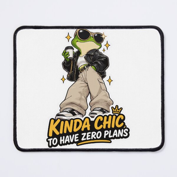 Item preview, Kinda Chic To Have Zero Plans – Funny Frog Streetwear Sticker designed and sold by Red1-Emporium.