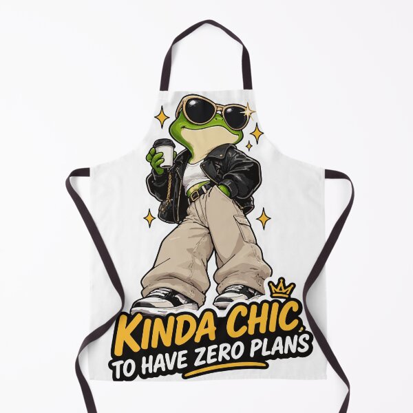 Item preview, Kinda Chic To Have Zero Plans – Funny Frog Streetwear Sticker designed and sold by Red1-Emporium.