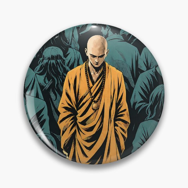 Item preview, The Still Way — Monk in the Crowd Spiritual Meditation Art designed and sold by SacredLensV.