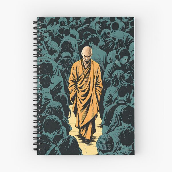 Item preview, The Still Way — Monk in the Crowd Spiritual Meditation Art designed and sold by SacredLensV.