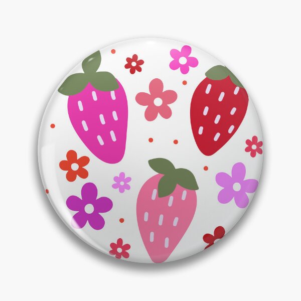 Item preview, strawberry floral designed and sold by Borublue.