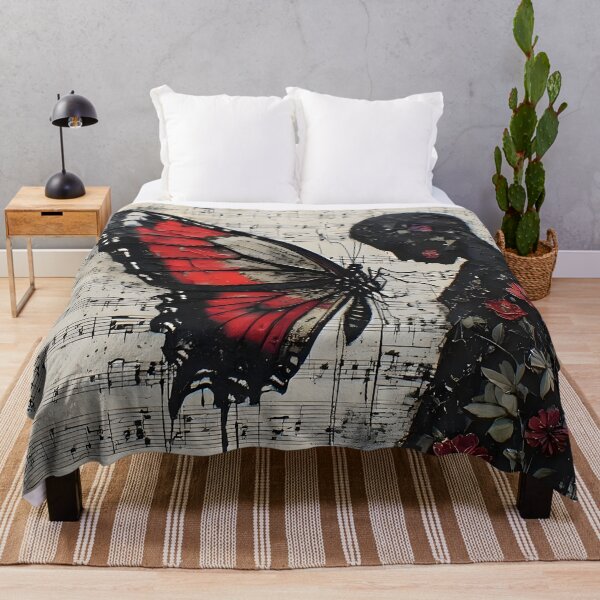Item preview, Human Figure With Crimson Butterfly Portrait Prints and Products  designed and sold by UrbanTempleArt.