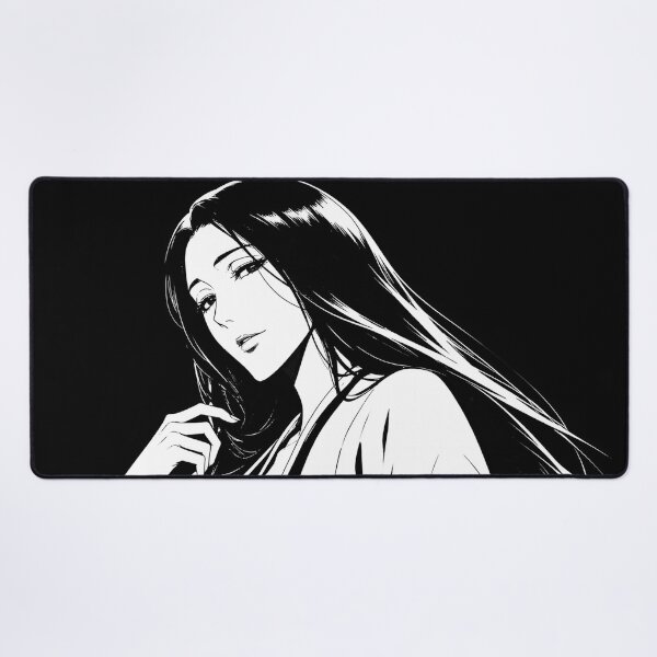 Item preview, Elegant Monochrome Samurai Woman – Black and White Japanese Warrior Art designed and sold by Dyan4.