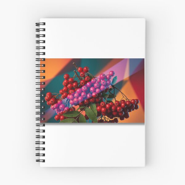 Item preview, Neon Rowan Berries Modern Geometric Nature Art designed and sold by Inka Moon Design.