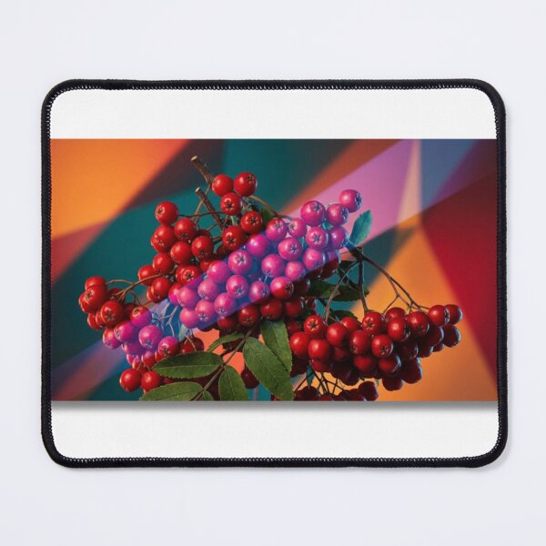 Item preview, Neon Rowan Berries Modern Geometric Nature Art designed and sold by Inka Moon Design.