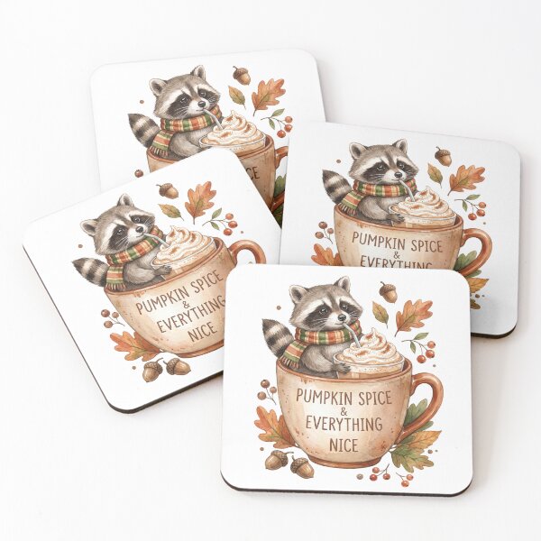Item preview, Pumpkin Spice Raccoon Mug designed and sold by Tiffany Roy.