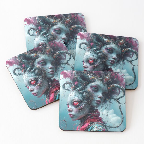Item preview, Beautiful Two Headed Medusa Monster Posters and Products  designed and sold by UrbanTempleArt.