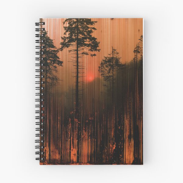 Item preview, Burning Pines – Glitch Forest Sunset designed and sold by AlfiB.
