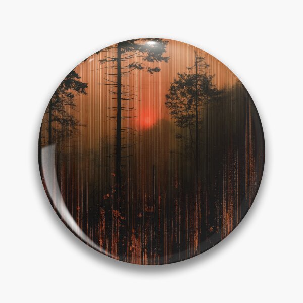 Item preview, Burning Pines – Glitch Forest Sunset designed and sold by AlfiB.