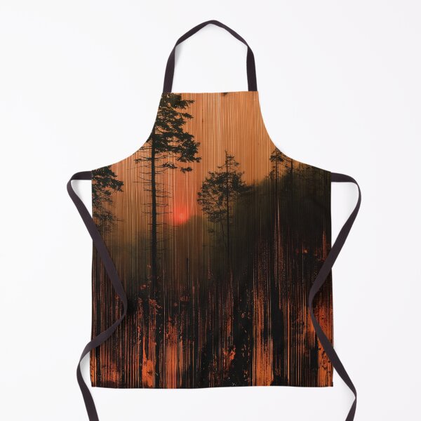Item preview, Burning Pines – Glitch Forest Sunset designed and sold by AlfiB.