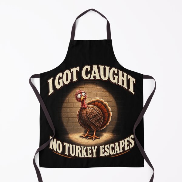 Item preview, I Got Caught – No Turkey Escapes | Funny Thanksgiving Turkey designed and sold by Scarlett-Goods.