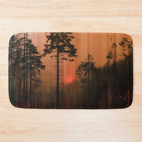 Item preview, Burning Pines – Glitch Forest Sunset designed and sold by AlfiB.