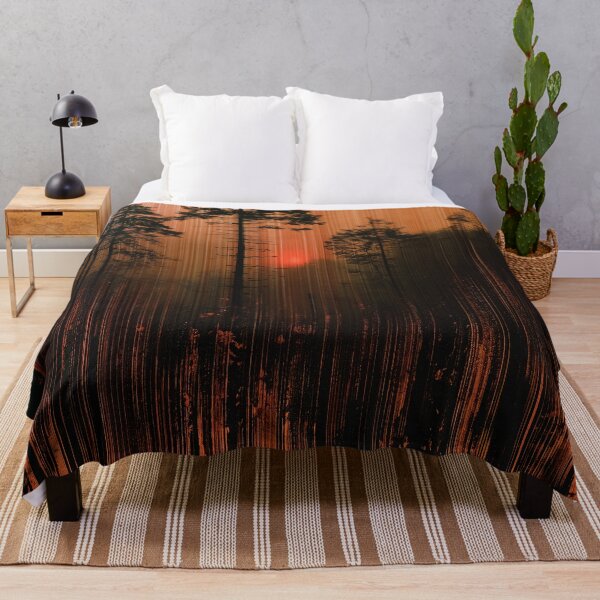 Item preview, Burning Pines – Glitch Forest Sunset designed and sold by AlfiB.