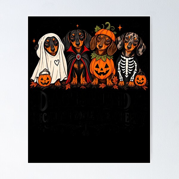 Item preview, Dachshund Because People Are Creepy Halloween Dogs designed and sold by Tomtomatos.