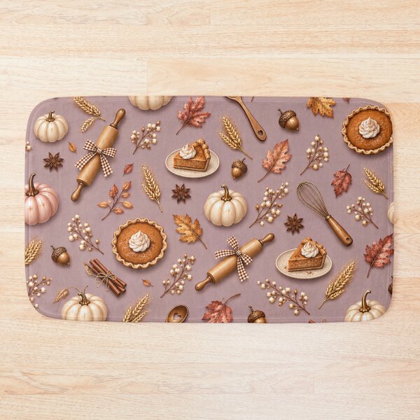 Item preview, Thanksgiving Baking Pattern – Pumpkin Pie, Pumpkins & Kitchen Utensils designed and sold by HO•Designs.