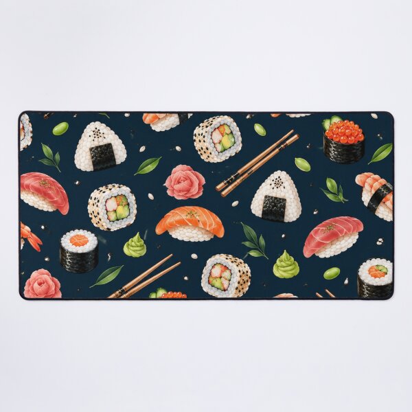 Item preview, Sushi Pattern – Salmon Nigiri Maki Rolls Japanese Food designed and sold by HO•Designs.
