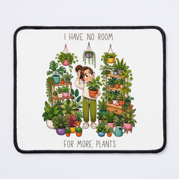 Item preview, No Room For More Plants Funny Houseplant Sticker designed and sold by KaBaRen.