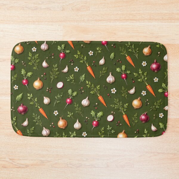 Item preview, Garden Harvest Vegetable Pattern – Carrots Radishes Onions & Garlic designed and sold by HO•Designs.