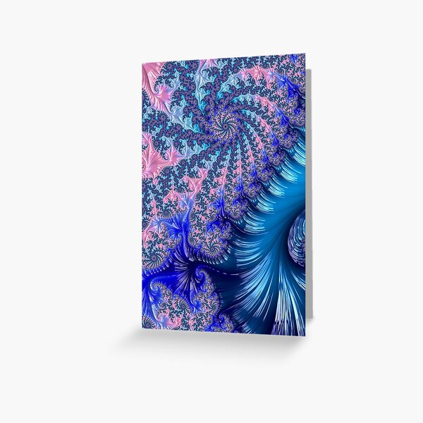 Spiraling Fractal Greeting Card