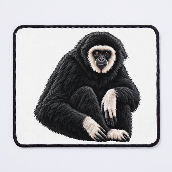 Item preview, Lar Gibbon – White-Handed Gibbon Wildlife Primate Design designed and sold by redsharkuk.