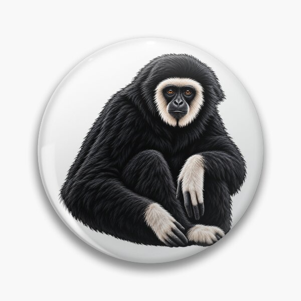 Item preview, Lar Gibbon – White-Handed Gibbon Wildlife Primate Design designed and sold by redsharkuk.