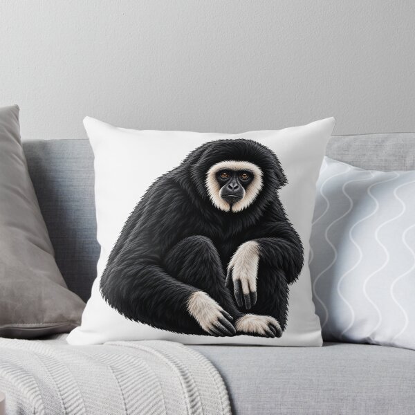 Item preview, Gibón de Lar – Gibón de manos blancas - Diseño de primates de la vida silvestre designed and sold by redsharkuk.