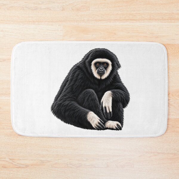 Item preview, Lar Gibbon – White-Handed Gibbon Wildlife Primate Design designed and sold by redsharkuk.