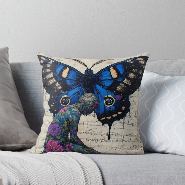 Item preview, Blue Butterfly Surreal Potrait Poster and Products   designed and sold by UrbanTempleArt.