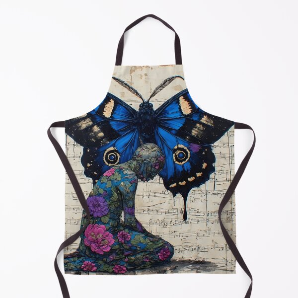 Item preview, Blue Butterfly Surreal Potrait Poster and Products   designed and sold by UrbanTempleArt.