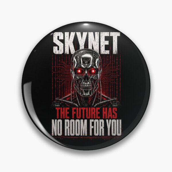 Item preview, Skynet The Future Has No Room For You- Terminator AI Skull Cyberpunk designed and sold by FakePeopleSuck.
