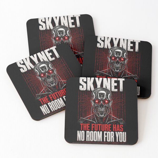 Item preview, Skynet The Future Has No Room For You- Terminator AI Skull Cyberpunk designed and sold by FakePeopleSuck.