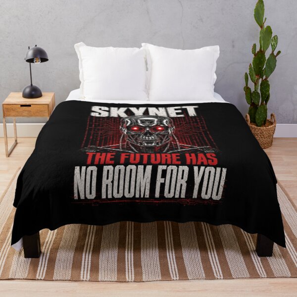 Item preview, Skynet The Future Has No Room For You- Terminator AI Skull Cyberpunk designed and sold by FakePeopleSuck.