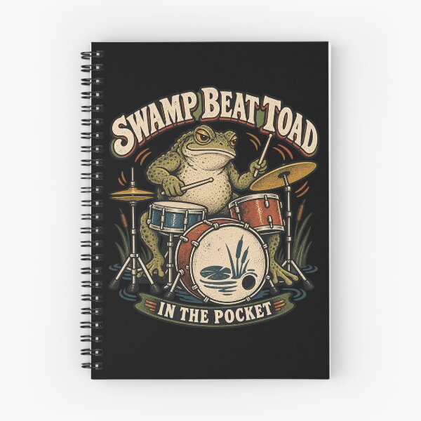 Aperçu de l'œuvre Swamp Beat Toad – Batteur Vintage créée et vendue par krustybel.