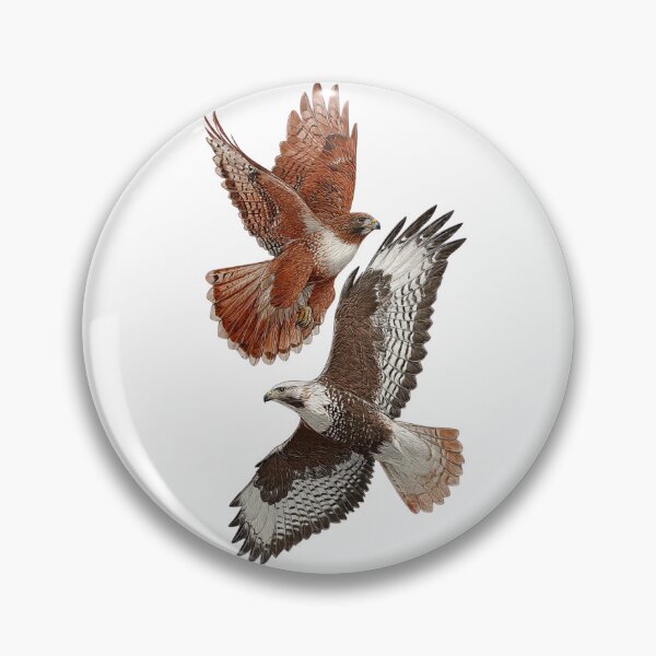 Item preview, Majestic Eagle and Hawk in Flight  designed and sold by LC&LCPlatform.