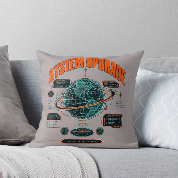 Item preview, System Upgrade Cyberpunk Earth Globe Y2K Techwear Graphic designed and sold by QCena.