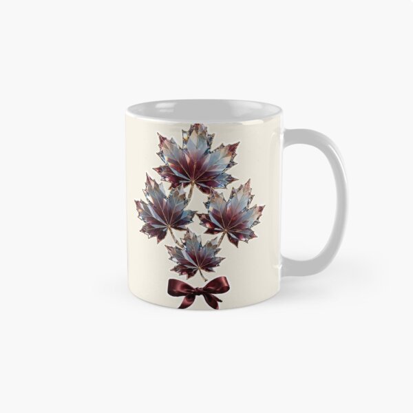 Item preview, Autumn Blue Maple Leaves with Flirty Knot designed and sold by PoenyL1rosy.