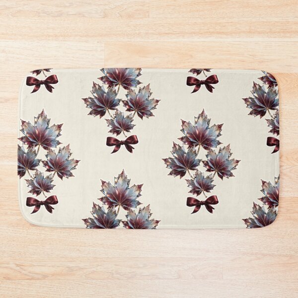 Item preview, Autumn Blue Maple Leaves with Flirty Knot designed and sold by PoenyL1rosy.