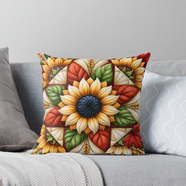 Item preview, Autumn Flowers and Fall Leaves Pattern designed and sold by DEC02.