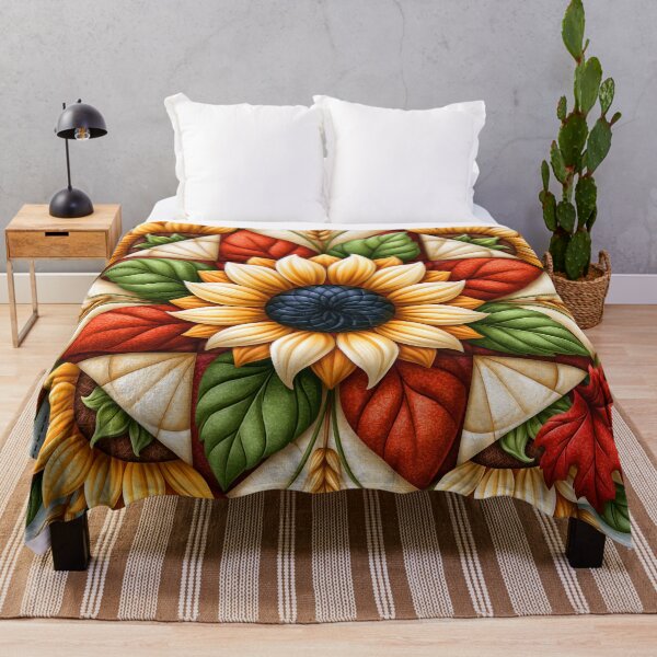 Item preview, Autumn Flowers and Fall Leaves Pattern designed and sold by DEC02.