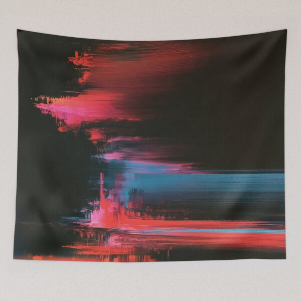 Item preview, Crimson Drift – Abstract Signal Glitch designed and sold by AlfiB.