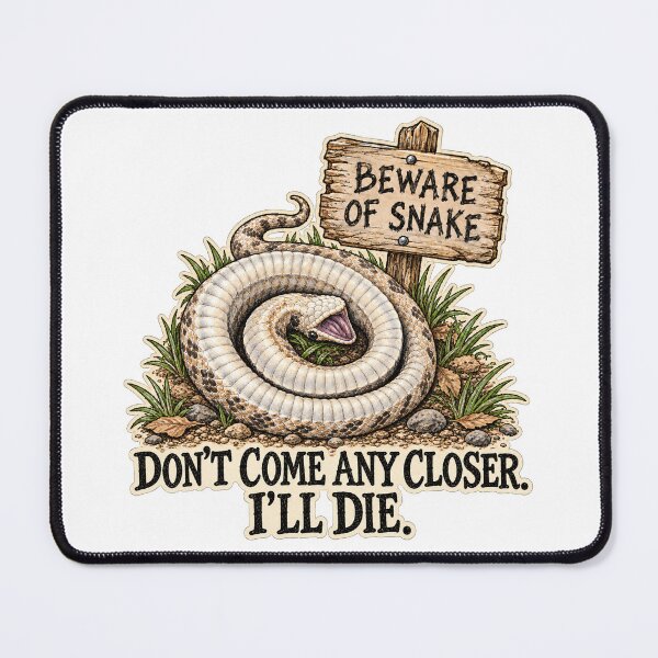 Item preview, Don't Come Any Closer I'll Die | Playing Dead Hognose Snake designed and sold by threadandfangs.
