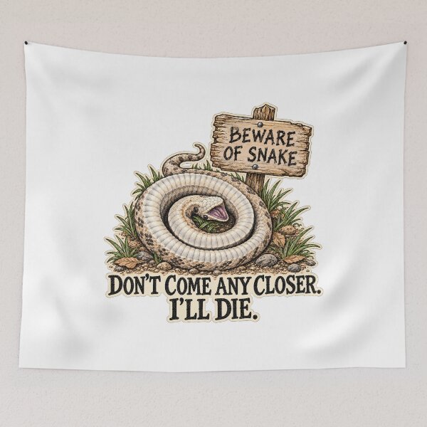 Item preview, Don't Come Any Closer I'll Die | Playing Dead Hognose Snake designed and sold by threadandfangs.