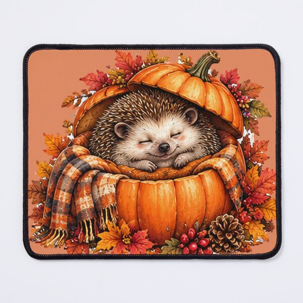 Item preview, Cozy Hedgehog Pumpkin Fall designed and sold by DrAsmaaMohamed.