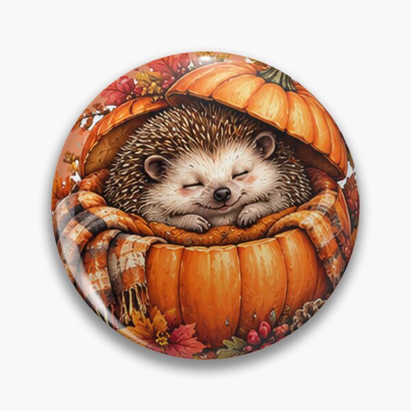 Item preview, Cozy Hedgehog Pumpkin Fall designed and sold by DrAsmaaMohamed.