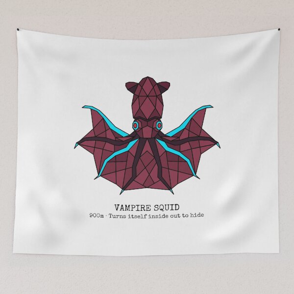 Item preview, Geometric Vampire Squid designed and sold by AnimalsKnowAll.