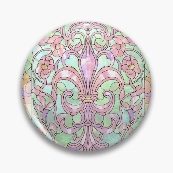 Item preview, Stained Glass Fleur De Lis Design designed and sold by LaRoach Digital Arts.