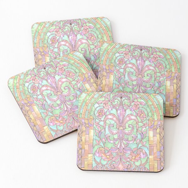 Item preview, Stained Glass Fleur De Lis Design designed and sold by LaRoach Digital Arts.