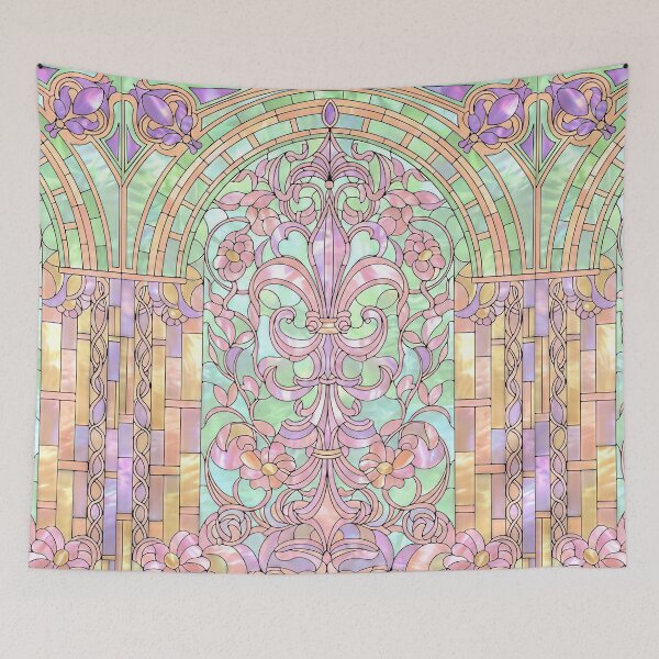 Item preview, Stained Glass Fleur De Lis Design designed and sold by LaRoach Digital Arts.
