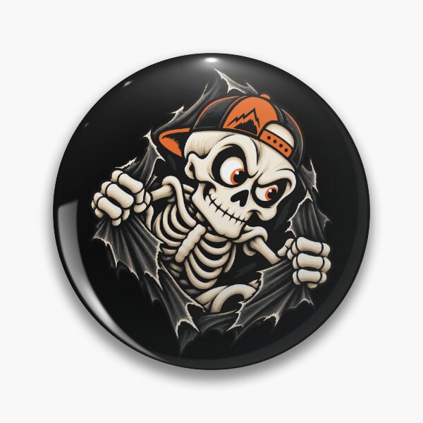 Item preview, Carby The Skeleton Inspector Breaking Through Shirt | MTB Halloween Skeleton Design designed and sold by SingleTrackes.
